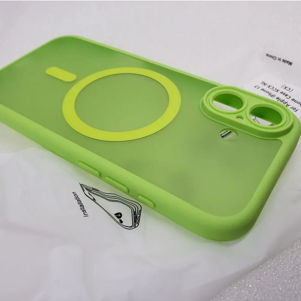 TOCOL Magnetic Case for Apple iPhone 17 (Neon Green)